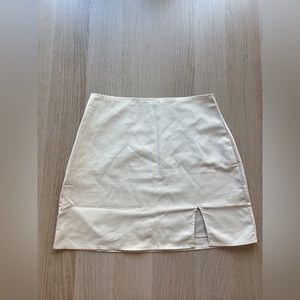 Cream Shein Skirt with slit